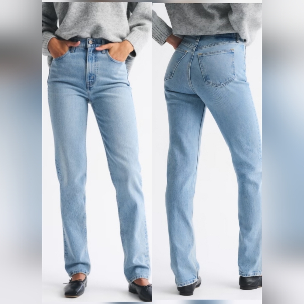 Abercrombie & Fitch Ultra High Rise 90s Straight Jeans ~ Size 26 Long